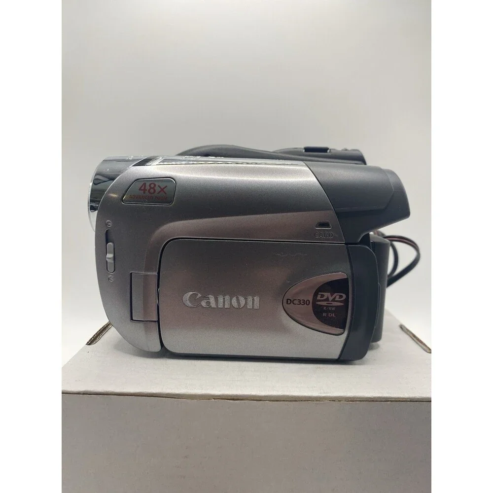 Canon DC330 DVD Camcorder 48x Zoom w/ Remote & AC Adapter Tested Works